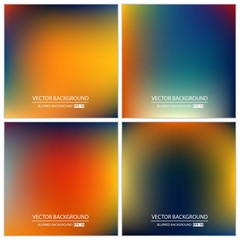 Abstract Creative concept vector multicolored blurred background set. For Web and Mobile Applications, art illustration template design, business infographic and social media, modern decoration