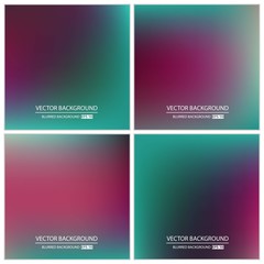 Abstract Creative concept vector multicolored blurred background set. For Web and Mobile Applications, art illustration template design, business infographic and social media, modern decoration