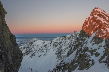 High Tatra mountains, winter landscape, Poland