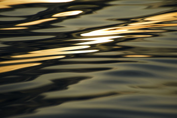 Abstract image created by waves on the water
