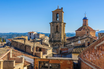 Fototapeta na wymiar Church towers in Calaceite, Spain