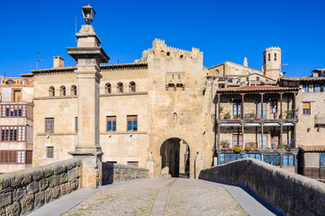 Fototapeta premium Stone bridge in Valderrobres, Spain