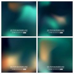Abstract Creative concept vector multicolored blurred background set. For Web and Mobile Applications, art illustration template design, business infographic and social media, modern decoration
