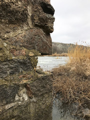Autumn landscape - rocks.