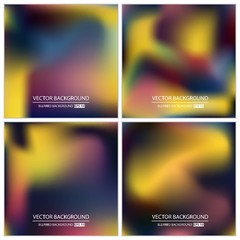 Fototapeta premium Abstract Creative concept vector multicolored blurred background set. For Web and Mobile Applications, art illustration template design, business infographic and social media, modern decoration