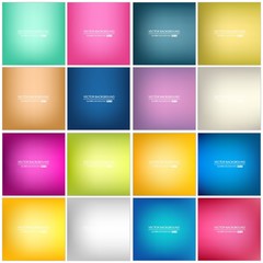 Abstract Creative concept vector multicolored blurred background set. For Web and Mobile Applications, art illustration template design, business infographic and social media, modern decoration