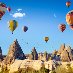 Hot air ballooning near Goreme, Cappadocia, Turkey