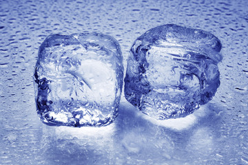 two ice cubes