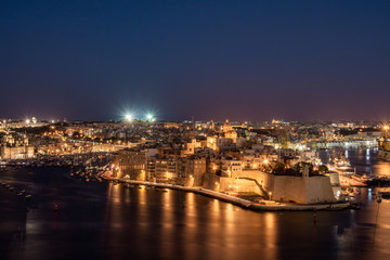 Fototapeta na wymiar Nighttime Malta - long exposure