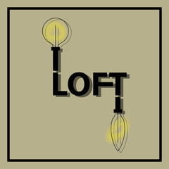 Vector icon of interior elements in loft style © portorg