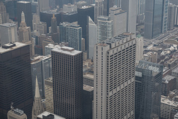 Fototapeta na wymiar High-rising buildings in United States