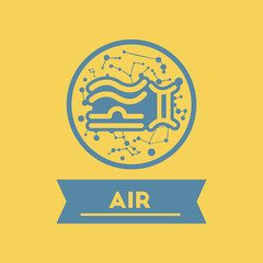 flat icon air sign zodiac