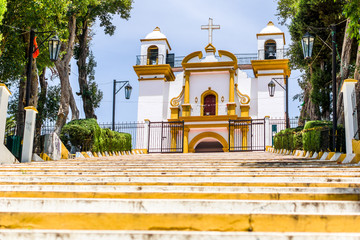 view on Colonial church Guadalupe in San Cristobal de las casas - Mexico