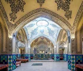 Fototapeta na wymiar tradition house Sultan Amir Ahmad Bathhouse in Kashan - Iran