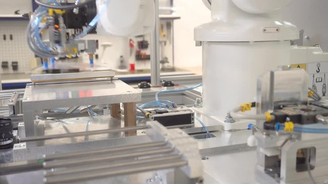 robot working at factory