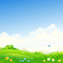 Spring square background