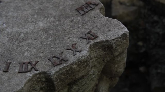 Stone Carved Roman Numeral IX