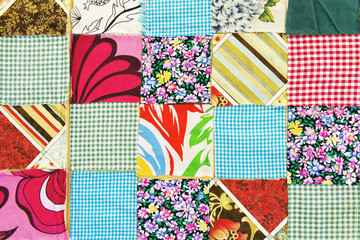 Colorful patchwork fabric