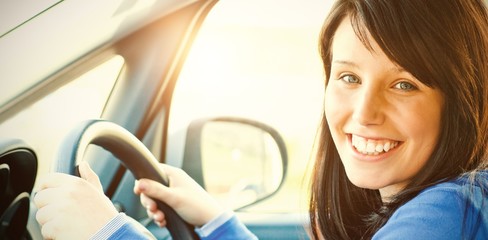 Young woman driving 