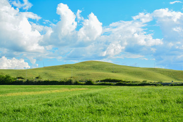 scenic views of the hills of Siena in Tuscany Italy, in spring