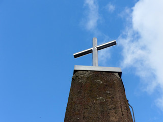 Concrete pylon with a cross on top Vihorlat