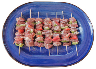 greek souvlaki on a plate