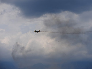 Military plane in the sky