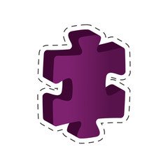piece puzzle solution image vector illustration eps 10