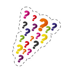 set question mark image vector illustration eps 10