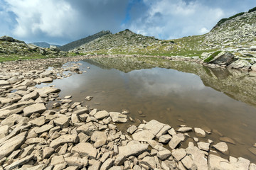 Amazing Landscape of Upper Spanopolsko lake, Pirin Mountain, Bulgaria