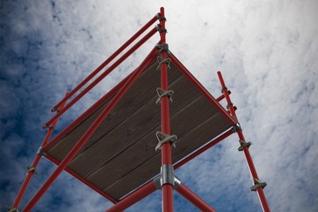Composite image of 3d image of red scaffolding 3d