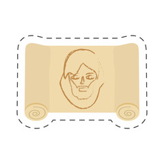 cartoon veronica washes face jesus christ - via crucis vector illustration eps 10