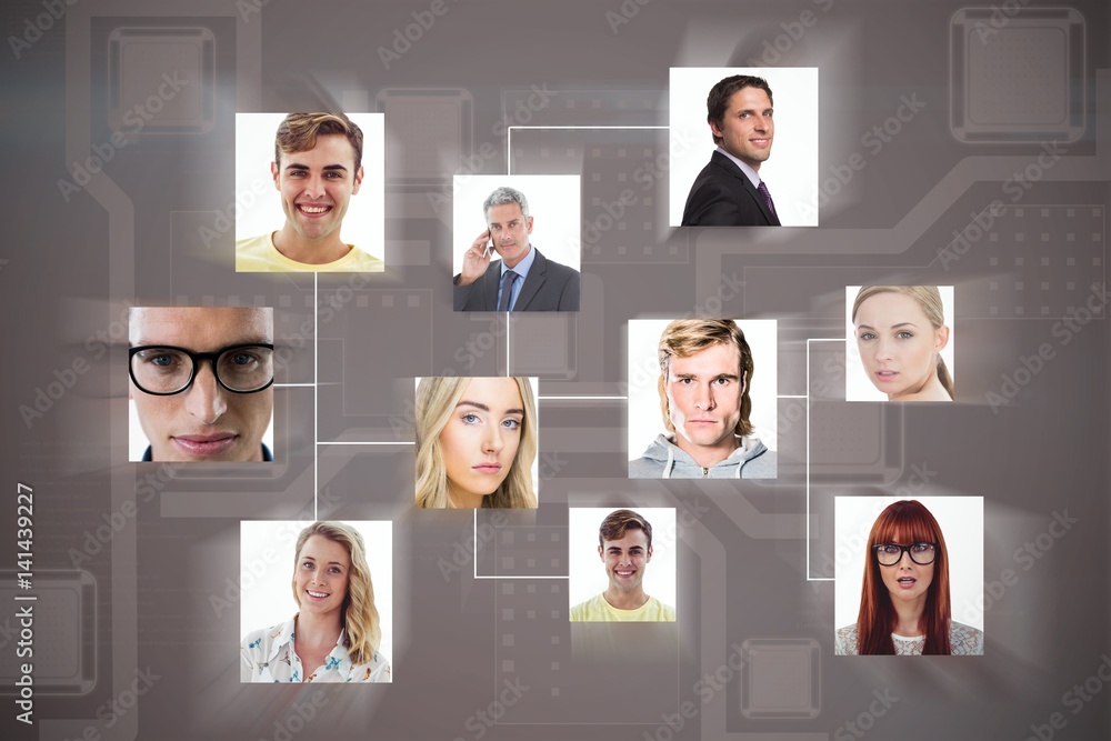 Poster composite image of composite image of headshots