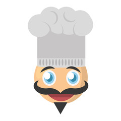 emoji chef image vector illustration eps 10