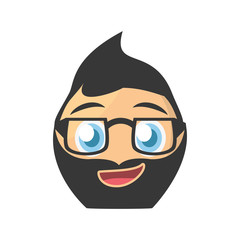 emoji beard man expression image vector illustration eps 10