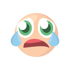 emoji crying expression image vector illustration eps 10