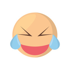 emoji crying winking expression vector illustration eps 10