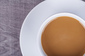 coffee on wood table background