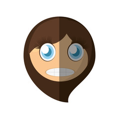 scared emoticon cartoon design vector illustration eps 10