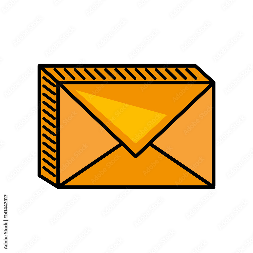 Poster message mail envelope image vector illustration eps 10