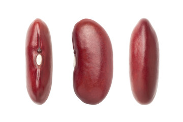 Red kidney beans isolated on white background