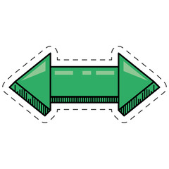 Fototapeta premium cartoon green arrow digital orientation vector illustration eps 10