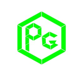 Obraz premium letter PG green color logo vector
