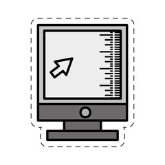 cartoon computer screen technology image vector illustration eps 10