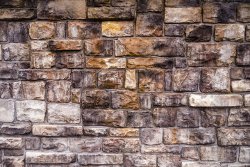 Embossed brick wall background texture