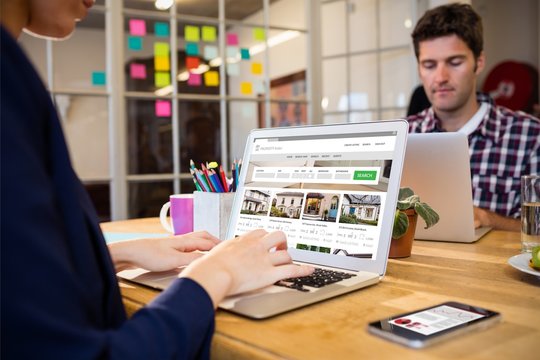 Composite image of composite image of property web site