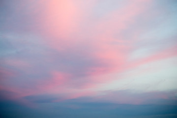 Pink clouds during sunset