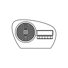 Vintage radio stereo icon vector illustration graphic design