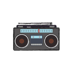 Fototapeta na wymiar Vintage radio stereo icon vector illustration graphic design