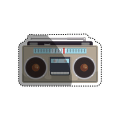 Vintage radio stereo icon vector illustration graphic design